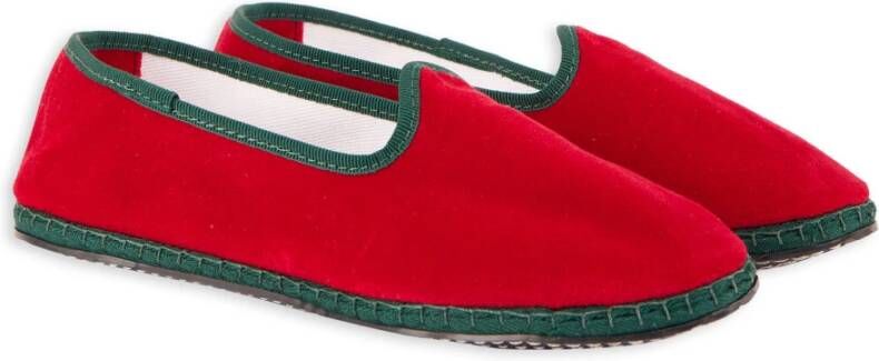 Gallo Dames effen bordeauxrode fluwelen schoenen met contrasterende details Red Dames
