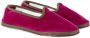 Gallo Dames effen fuchsia fluwelen schoenen met contrasterende details Purple Dames - Thumbnail 1