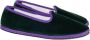 Gallo Dames effen groene fluwelen schoenen met contrasterende details Green Dames - Thumbnail 1