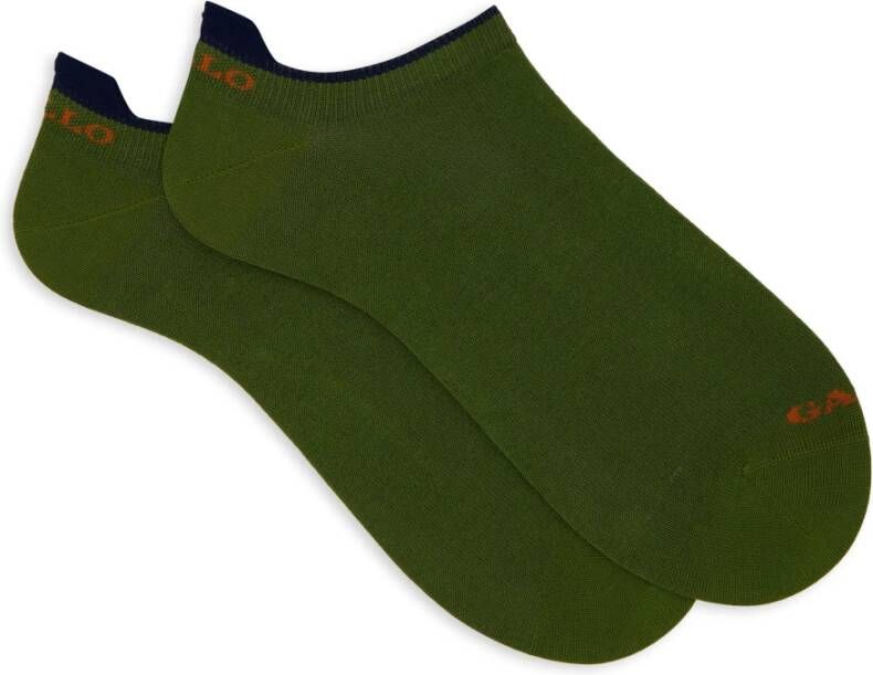 Gallo Mannen effen groene katoenen sneaker sokken
