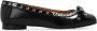 Ganni Zwarte Patent Ballet Flat met Strikken Black Dames - Thumbnail 6
