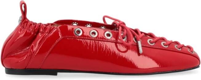 Ganni Ballerina`s met veter en oogjes