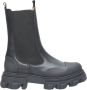 Ganni Zwarte leren Chelsea laars met chunky rubberen zool Black Dames - Thumbnail 6