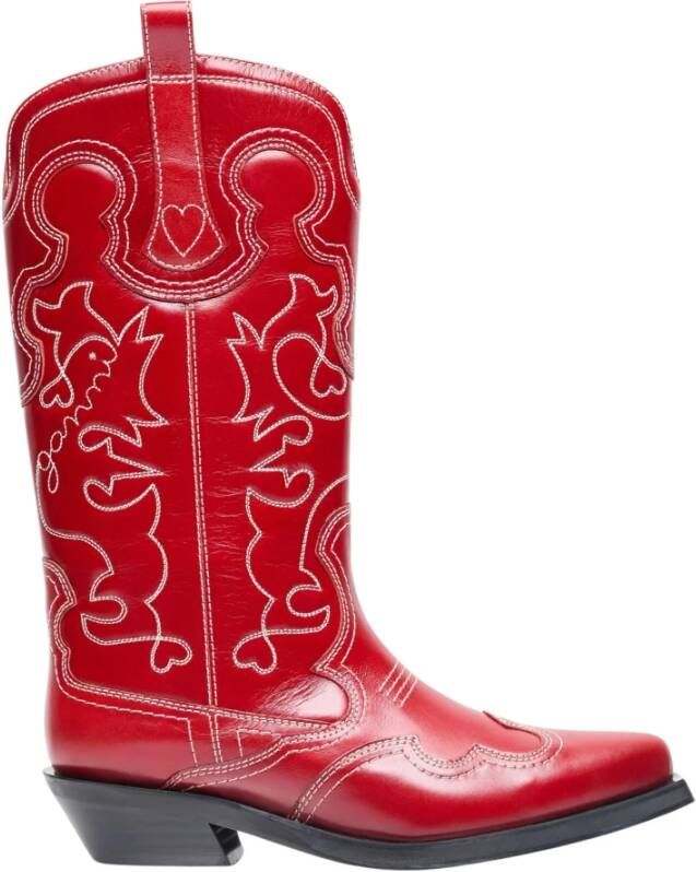 Ganni Boots Red Dames