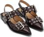 Ganni Bourgondische Feminine Buckle Ballerina Schoenen Red Dames - Thumbnail 24