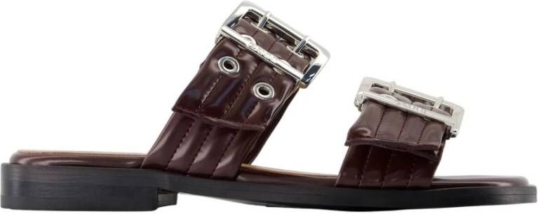 Ganni Bourgondische Synthetische Vrouwelijke Sandalen
