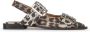 Ganni Bruine Gesp Ballerina Sandalen Brown Dames - Thumbnail 1