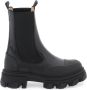 Ganni Zwarte leren Chelsea laars met chunky rubberen zool Black Dames - Thumbnail 24