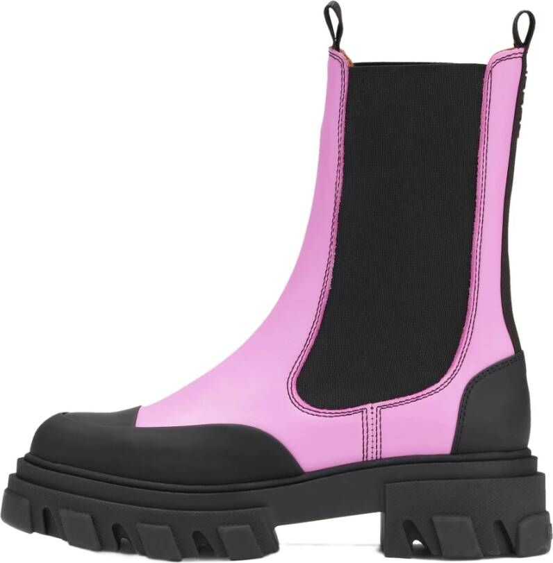 Ganni Chelsea Boots Pink Dames