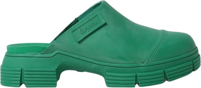 Ganni Chunky Sole Platte Schoenen Groen