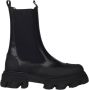 Ganni Zwarte leren Chelsea laars met chunky rubberen zool Black Dames - Thumbnail 1