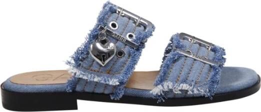 Ganni Denim Gesp Band Sandaal