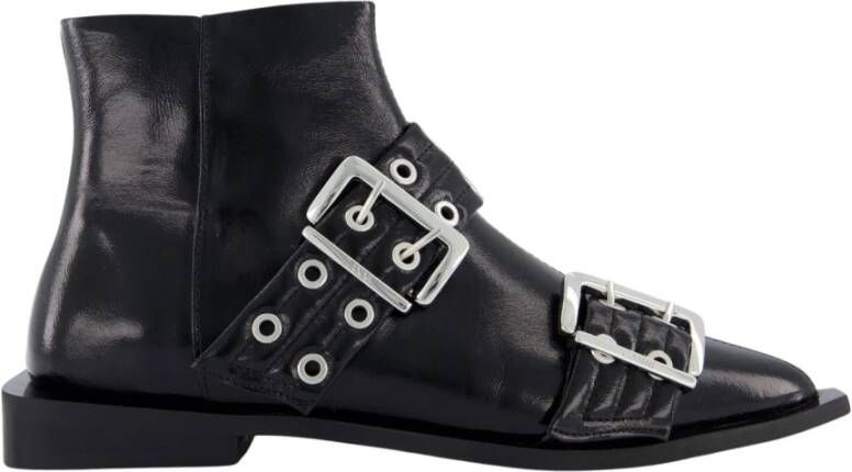 Ganni Feminine Buckle Flat Boot