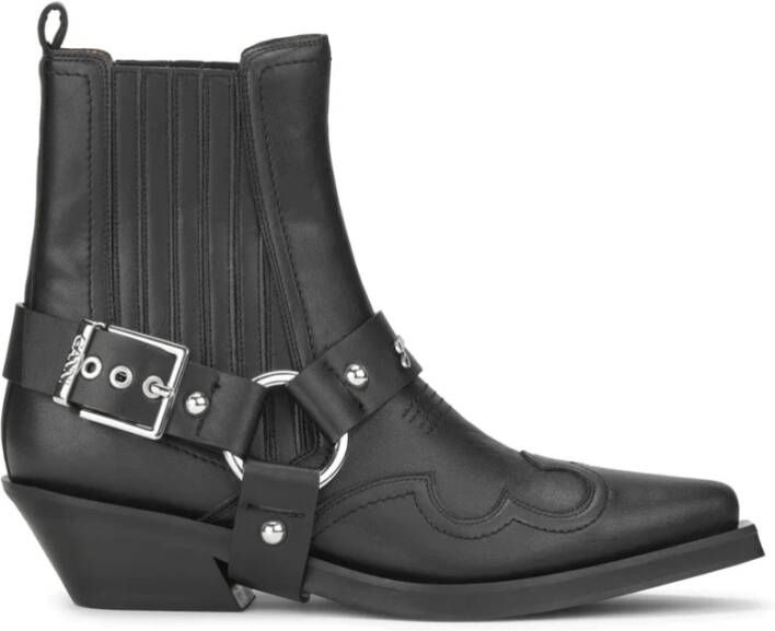Ganni Fitted Chelsea Western Laarzen