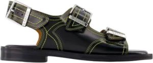 Ganni Flat Sandals Zwart Dames