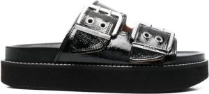 Ganni Flat Sandals Zwart Dames