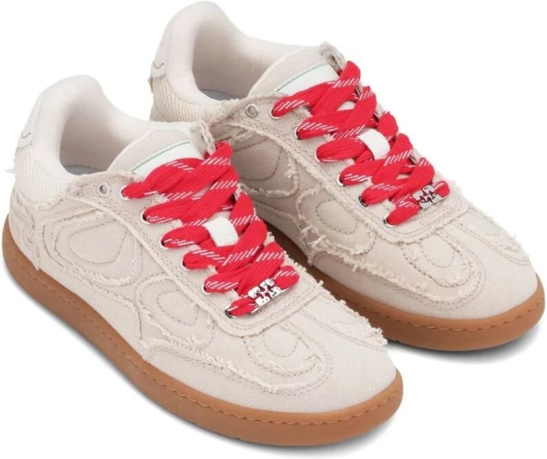 Ganni Canvas Raw Edge Sneakers