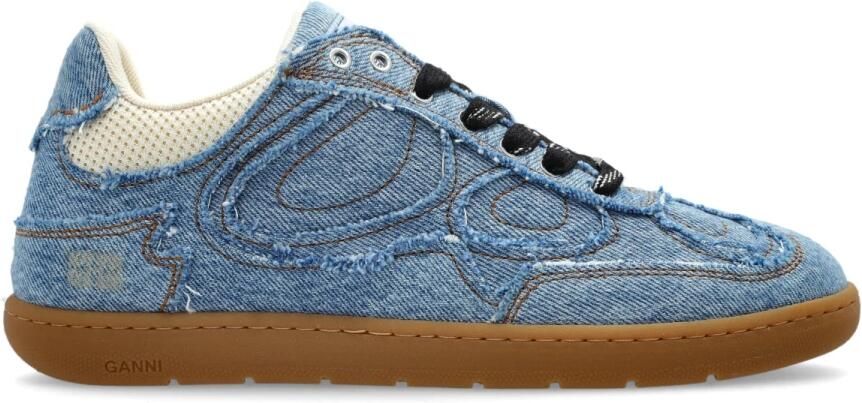 Ganni 08 Denim Raw Edge Sneakers