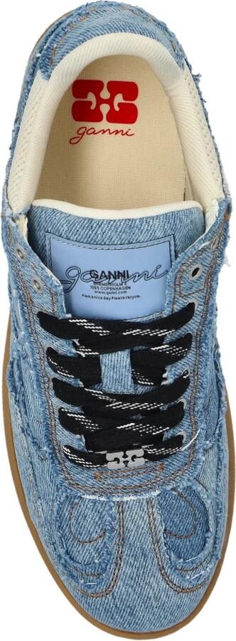 Ganni 08 Denim Raw Edge Sneakers - Foto 2