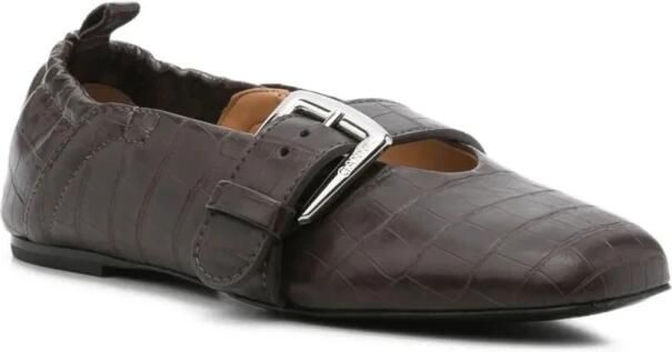 Ganni Ballerina Croco