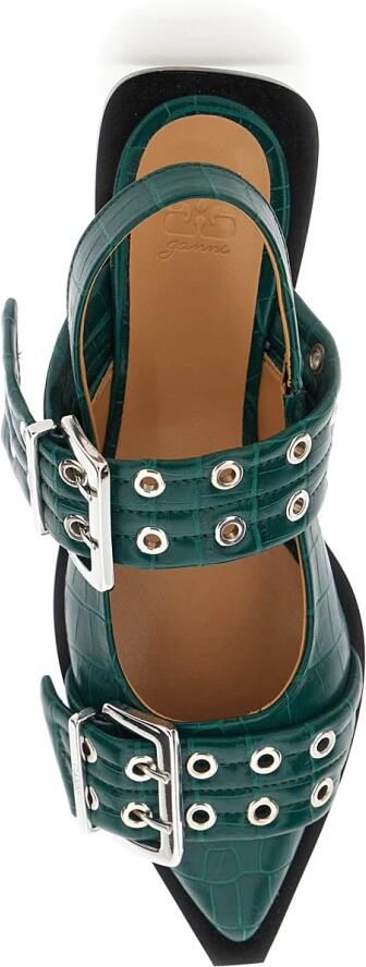 Ganni Ballerina's met dubbele gesp - Foto 2