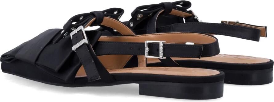 Ganni Ballerina`s met Grote Strik en Slingback