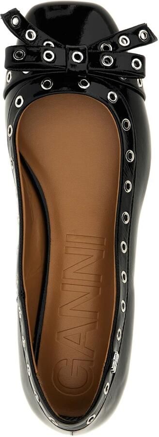 Ganni Zwarte Ballerina Oogje Platte Schoenen