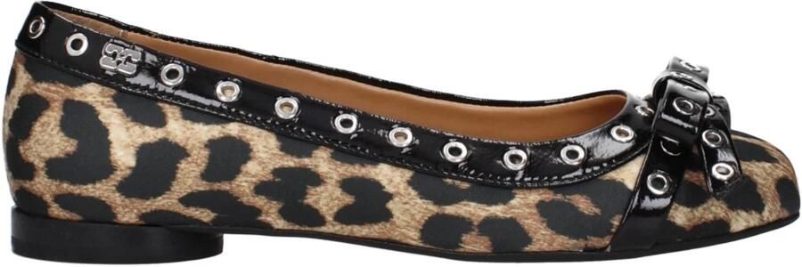 Ganni Ballerina's met luipaardprint en oogjes Multicolor Dames - Foto 3