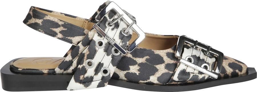 Ganni Buckle Satin Print