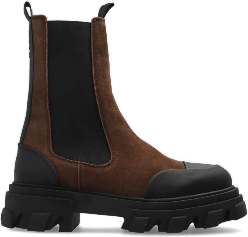 Ganni Cleated Mid Chelsea Boots