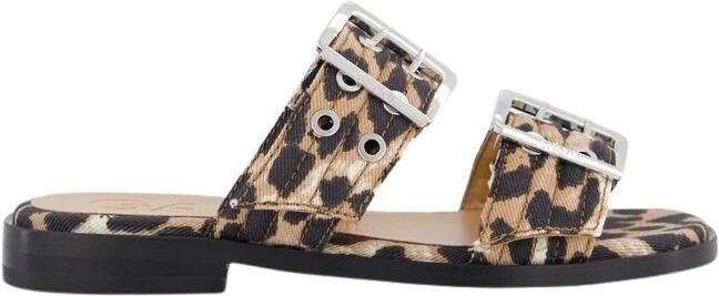 Ganni Dames Buckle Two-Strap Sandal Beige - Foto 2