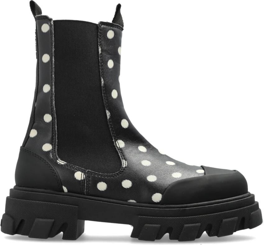 Ganni Enkellaarsjes met Stippenpatroon