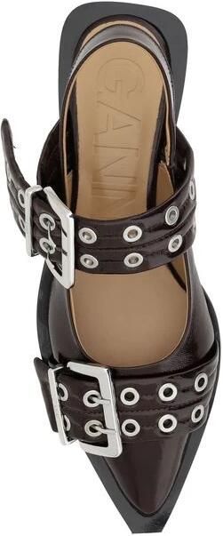 Ganni Bourgondische Feminine Buckle Ballerina Schoenen Red Dames - Foto 9