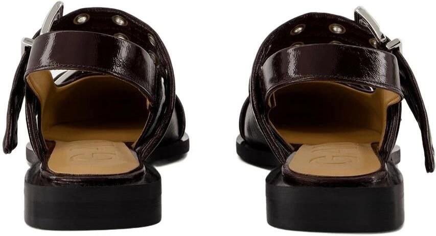 Ganni Bourgondische Feminine Buckle Ballerina Schoenen Red Dames - Foto 4