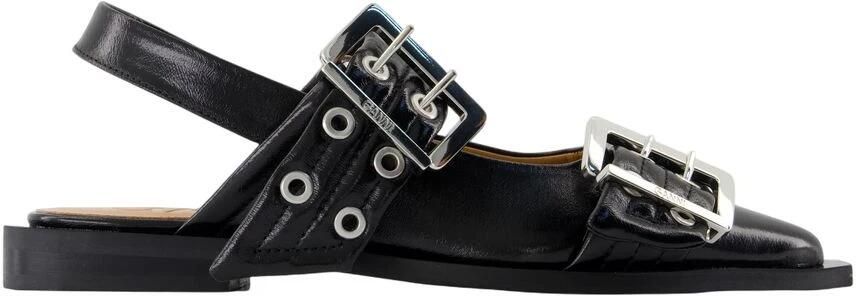 Ganni Feminine Ballerina's met Gesp