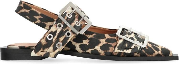 Ganni Feminine Fabric Slingback Pumps