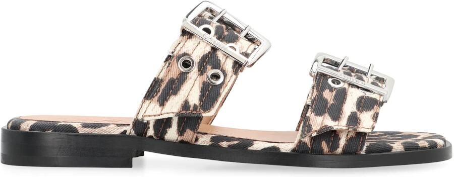 Ganni Feminine Sandalen met Gesp en Dubbele Band