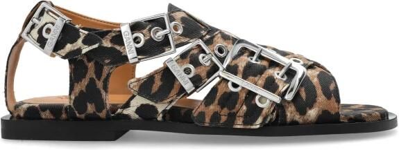Ganni Feminine Sandalen met Twee Banden en Gesp - Foto 2