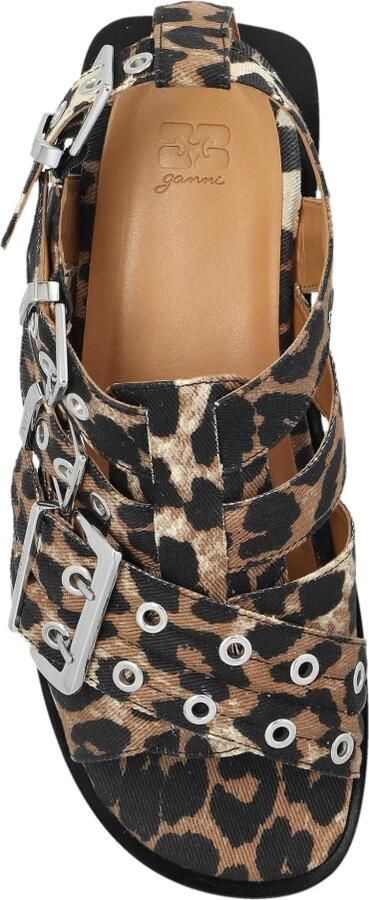 Ganni Feminine Sandalen met Twee Banden en Gesp