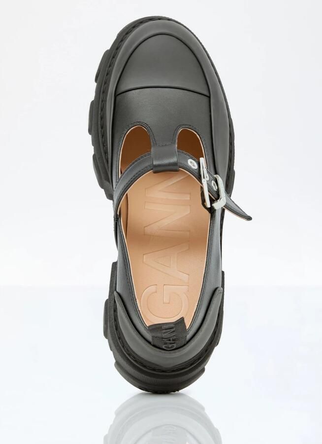 Ganni Geklede Mary-Jane Schoenen - Foto 2