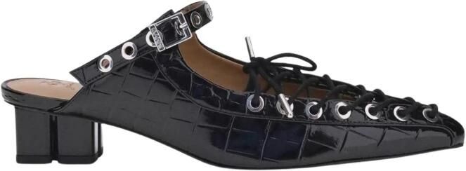 Ganni Hoge Hakken Mules met Veters - Foto 2