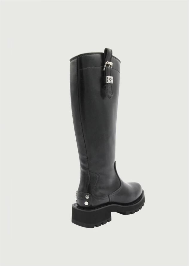 Ganni Hoge leren laarzen - Foto 2