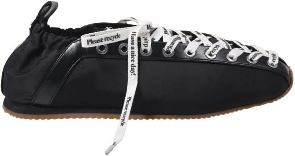 Ganni Lace Up Sporty Ballerina Nylon