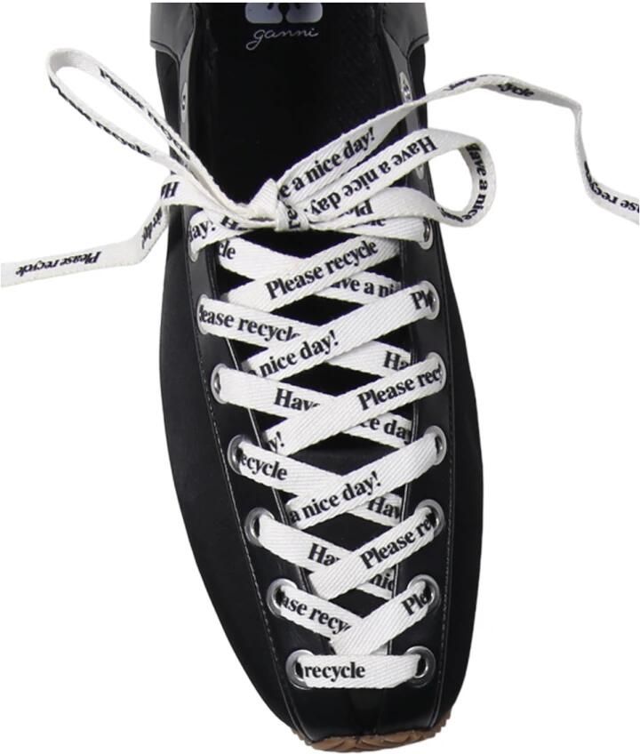 Ganni Lace Up Sporty Ballerina Nylon - Foto 2