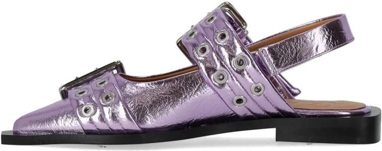 Ganni Chunky Buckle Ballerina Schoenen Pink Dames