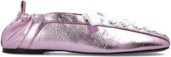 Ganni Leren Ballerina's