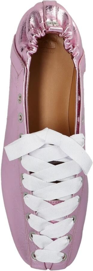 Ganni Leren Ballerina's - Foto 2