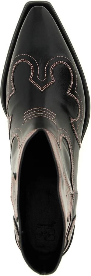Ganni Low Shaft Embroidered Western Ankle Boots - Foto 2