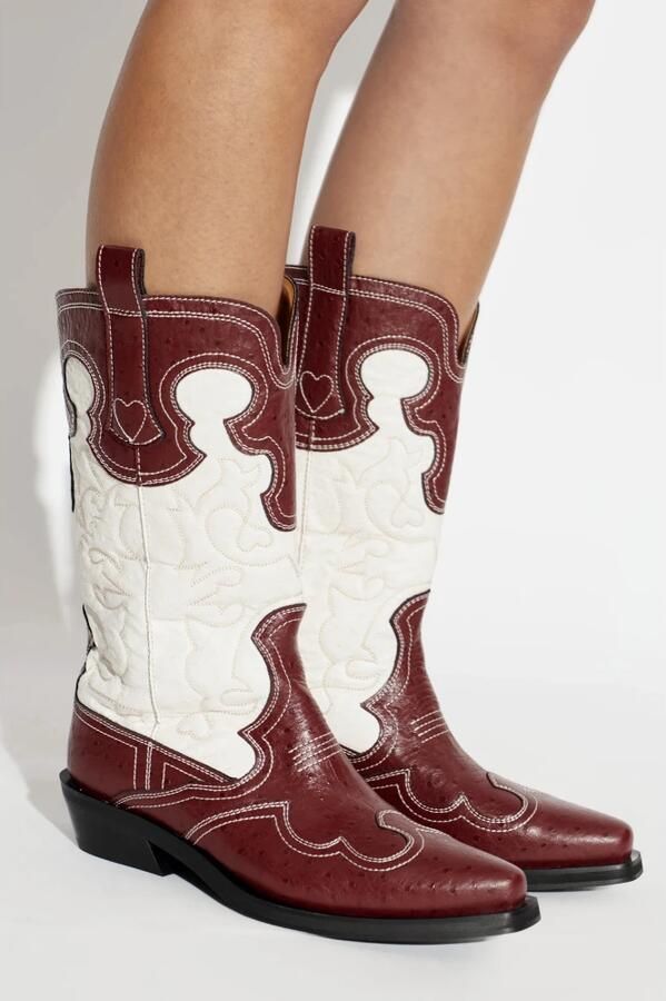 Ganni Mid Shaft Embroidered Western Laarzen - Foto 3