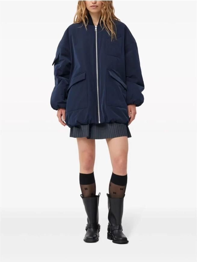 Ganni Zwarte enkellaarsjes met gespdetail Black Dames